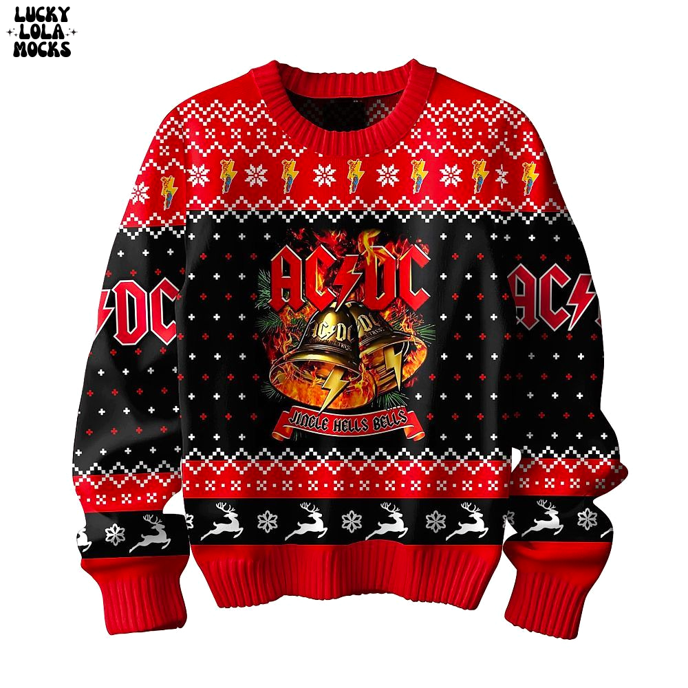 ACDC Jincle Hells Bells Warm For Fans Sweater ACDC Jincle Hells Bells Warm For Fans Sweater