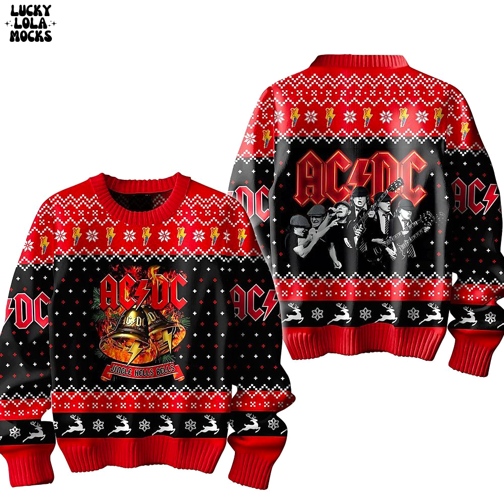ACDC Jincle Hells Bells Warm For Fans Sweater ACDC Jincle Hells Bells Warm For Fans Sweater