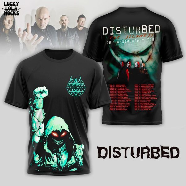 Disturbed The Sickness 25th Anniversary Tour Shirt