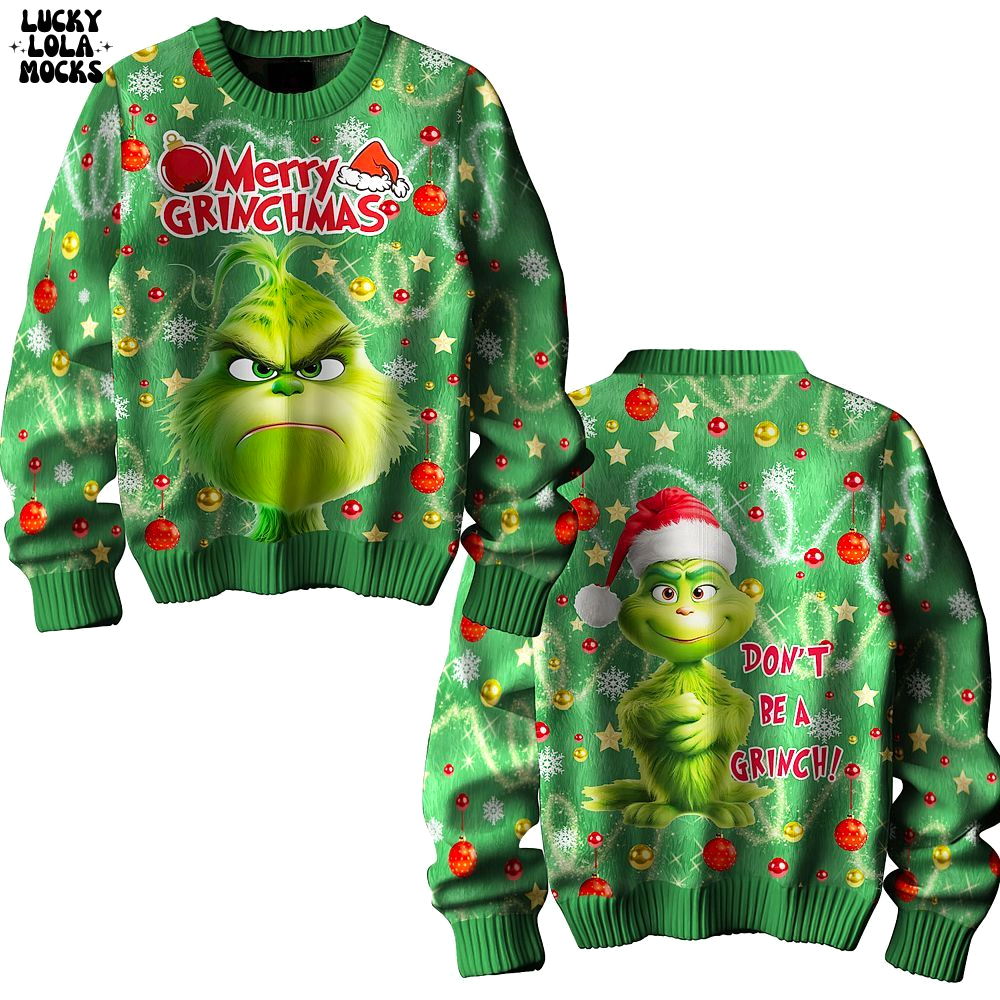 Don't Be A Grinch Very Warn Sweater Don't Be A Grinch Very Warn Sweater