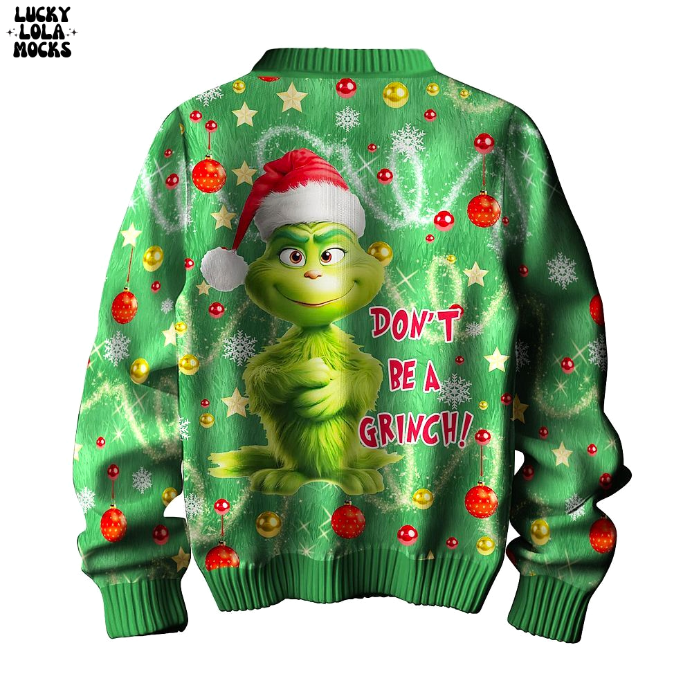 Don't Be A Grinch Very Warn Sweater Don't Be A Grinch Very Warn Sweater