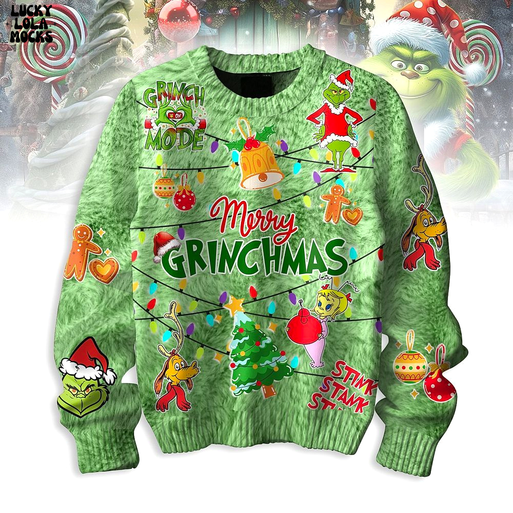 Grinchmas Stink Stink Premium Warm Sweater Grinchmas Stink Stink Premium Warm Sweater