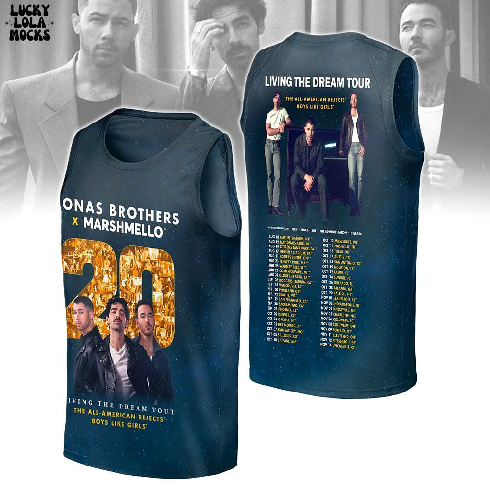 Jonas Brothers Living The Dream Tour Shirt Jonas Brothers Living The Dream Tour Shirt