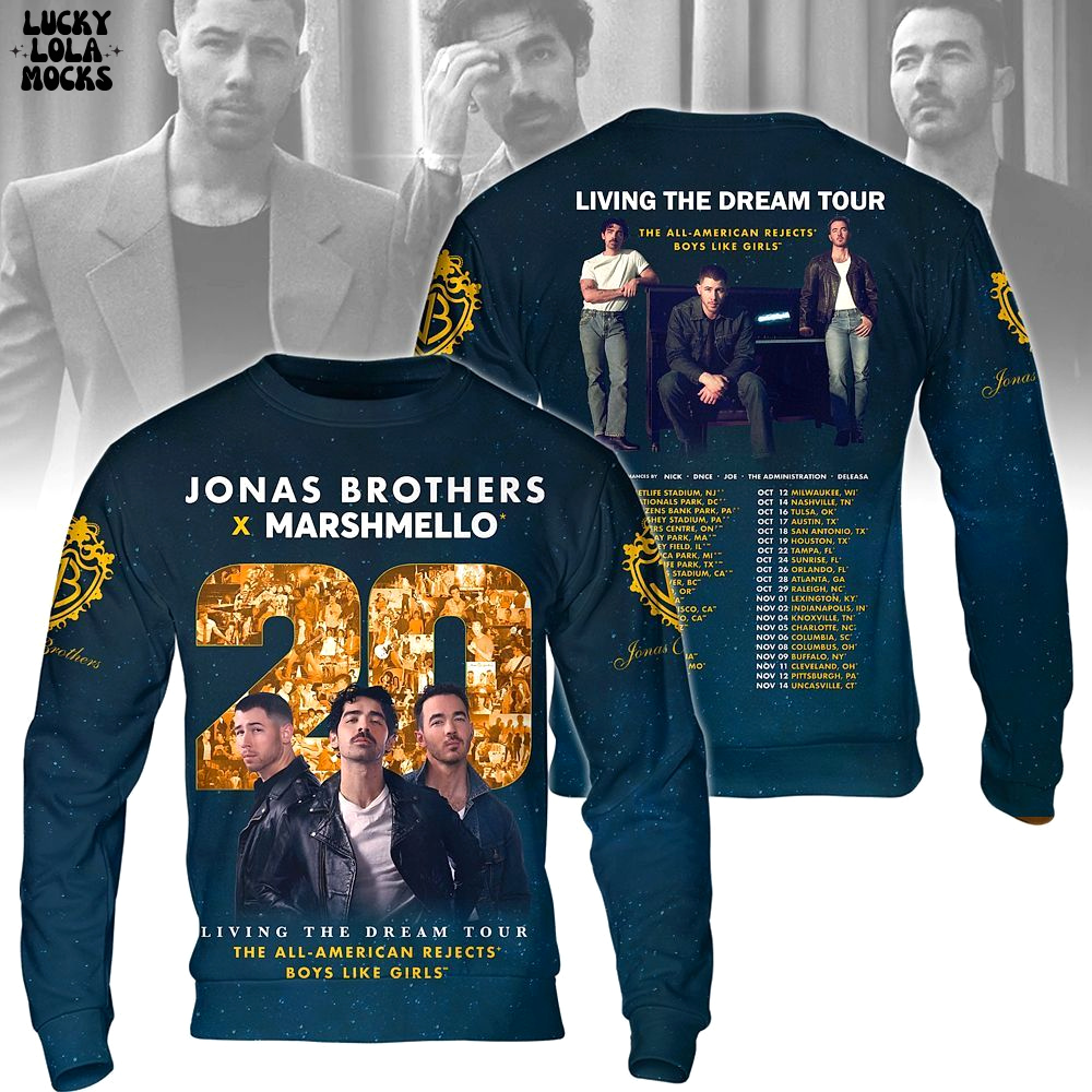 Jonas Brothers Living The Dream Tour Shirt Jonas Brothers Living The Dream Tour Shirt