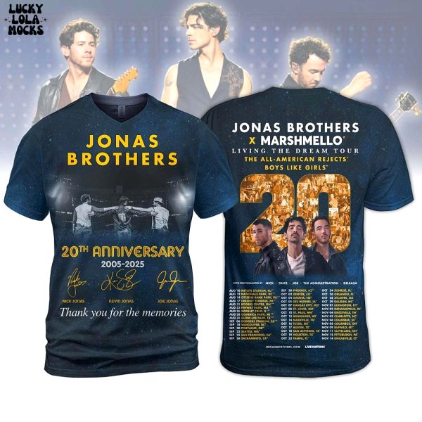 Jonas Brothers x Marshmello Living The Dream Tour Shirt