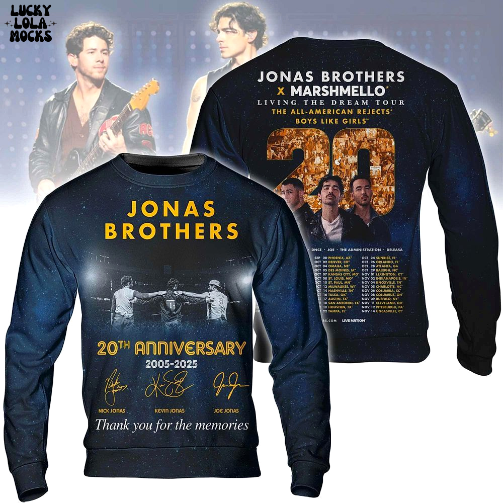 Jonas Brothers x Marshmello Living The Dream Tour Shirt Jonas Brothers x Marshmello Living The Dream Tour Shirt