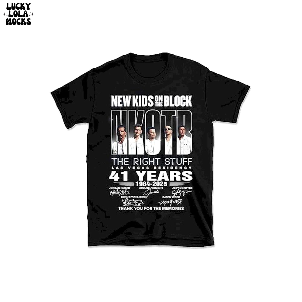 New Kids On The Block The Right Stuff Las Vegas Residency 41th 1984-2025 Shirt New Kids On The Block The Right Stuff Las Vegas Residency 41th 1984-2025 Shirt