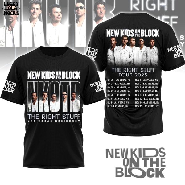 New Kids On The Block The Right Stuff Tour 2025 Shirt