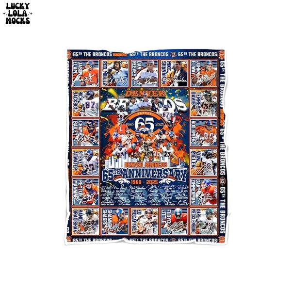 The Broncos 65th Anniversary 1960-2025 Quilt Blanket