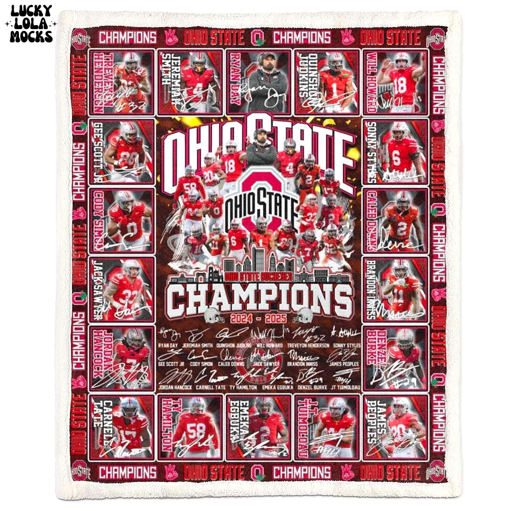 The Buckeyes 135th Anniversary 1890-2025 Sherpa Fleece Blanket The Buckeyes 135th Anniversary 1890-2025 Sherpa Fleece Blanket