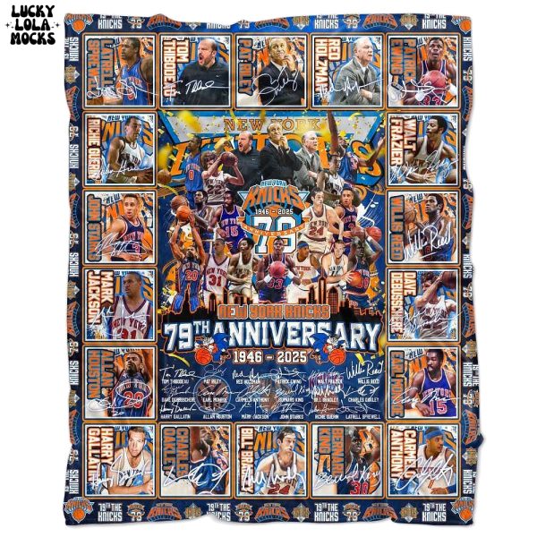 The Knicks 79th Anniversary 1946-2025 Premium Fleece Blanket