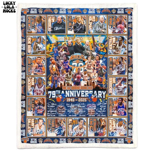 The Knicks 79th Anniversary 1946-2025 Premium Fleece Blanket