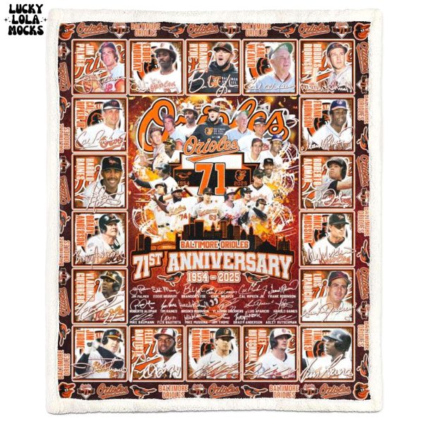 The Orioles 71st Anniversary 1954-2025 Special Fleece Blanket