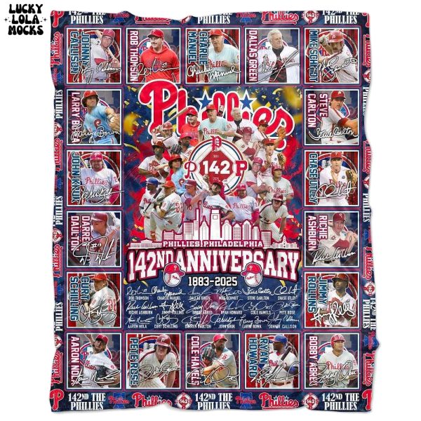 The Philadelphia Phillies 142nd Anniversary 1883-2025 Limited Fleece Blanket