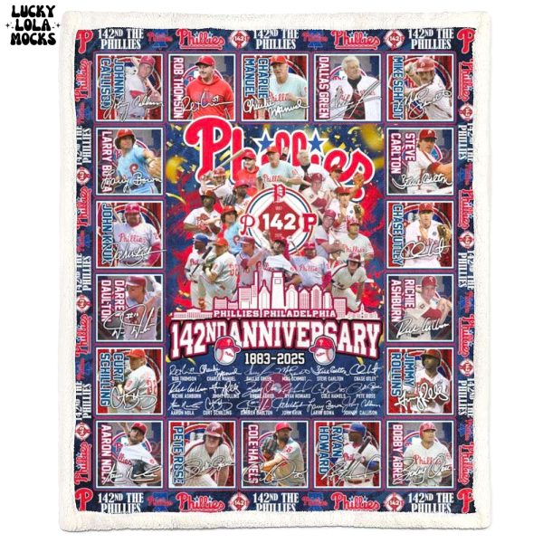 The Philadelphia Phillies 142nd Anniversary 1883-2025 Limited Fleece Blanket