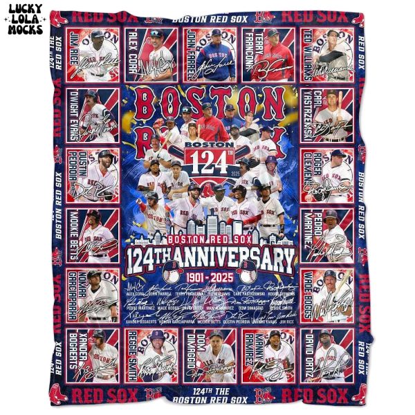 The Red Sox 124th Anniversary 1901-2025 Fleece Blanket