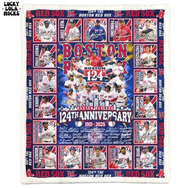 The Red Sox 124th Anniversary 1901-2025 Fleece Blanket