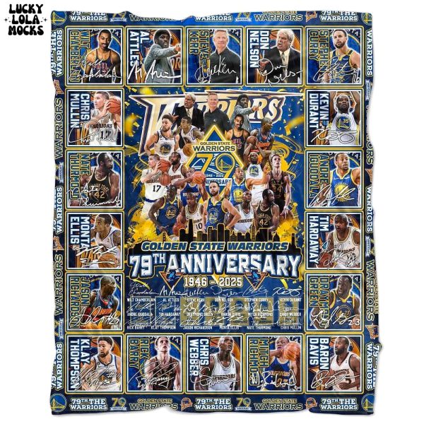 The Warriors 79th Anniversary 1946-2025 Premium Fleece Blanket