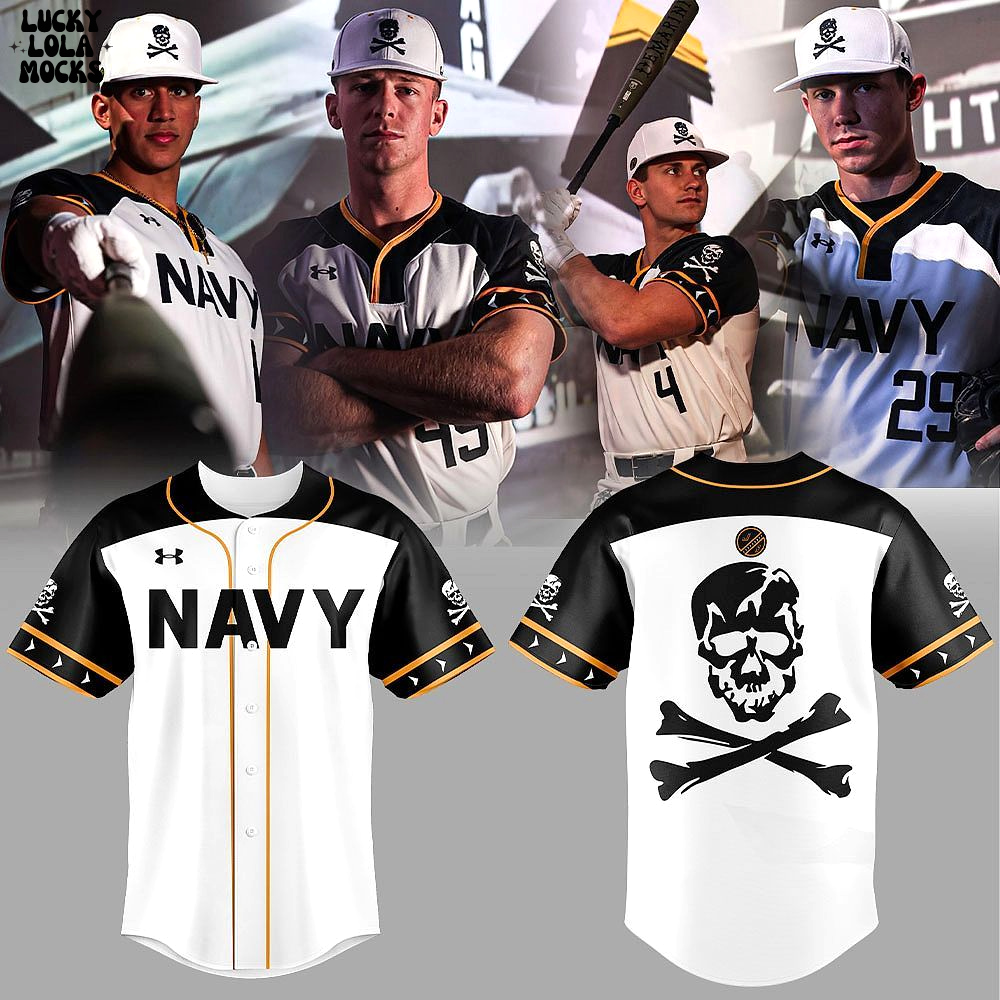 Navy Baseball Fear The Bones Baseball Jersey 2025 Navy Baseball Fear The Bones Baseball Jersey 2025