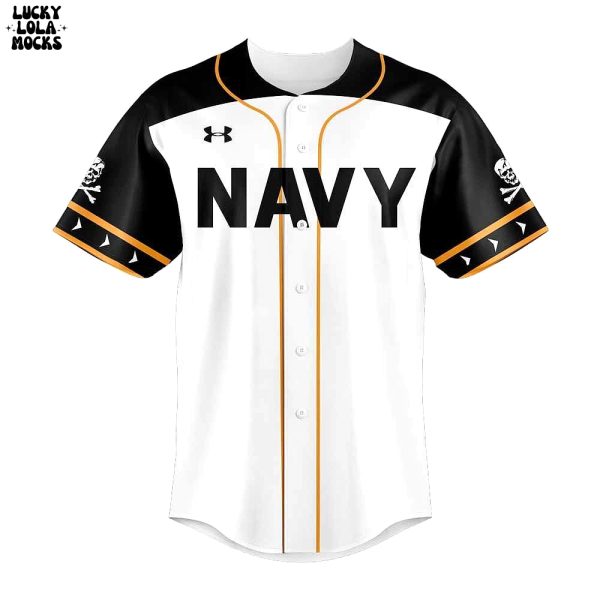 Navy Baseball Fear The Bones Baseball Jersey 2025