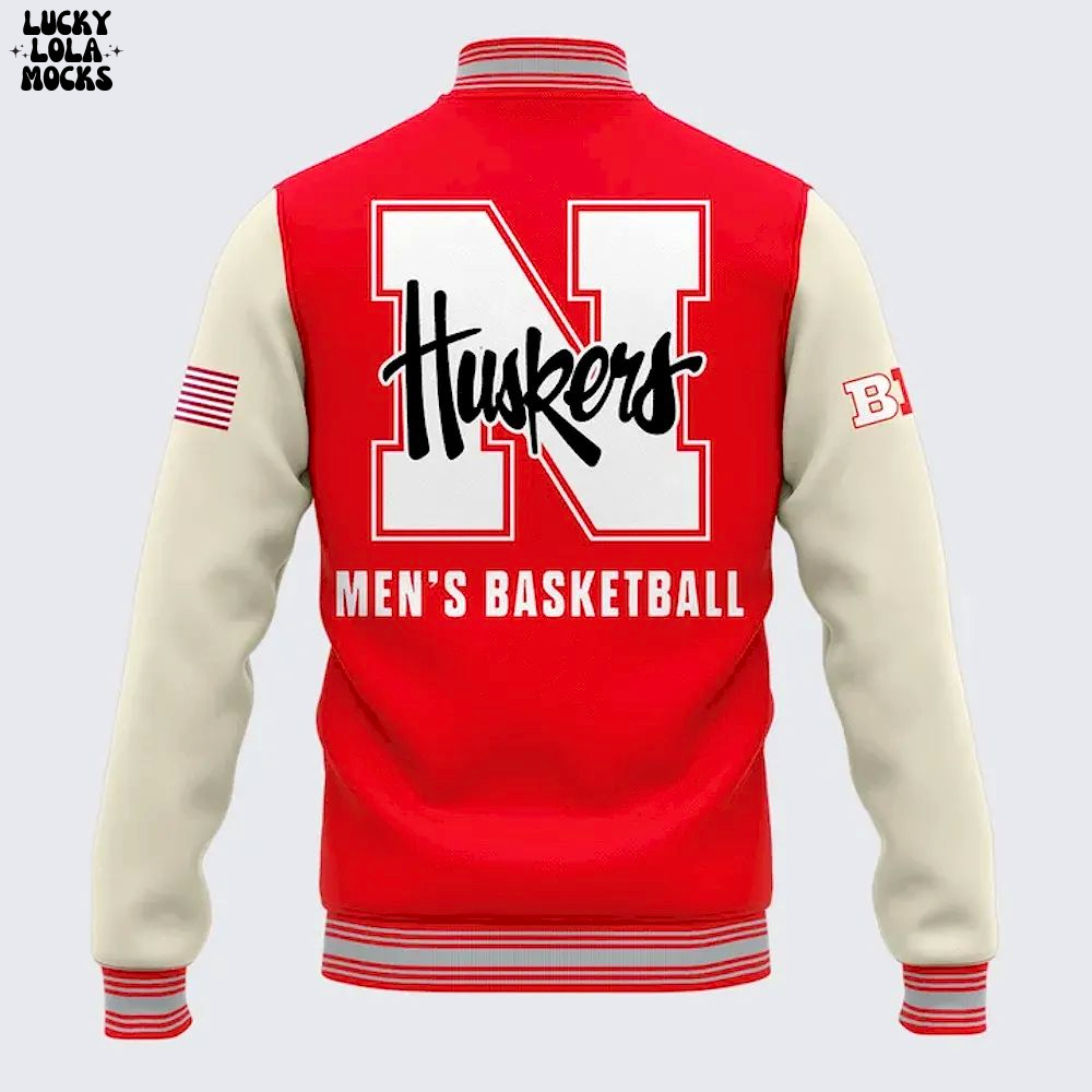 Nebraska Men Basketball 2025 Premium Jacket Nebraska Men Basketball 2025 Premium Jacket