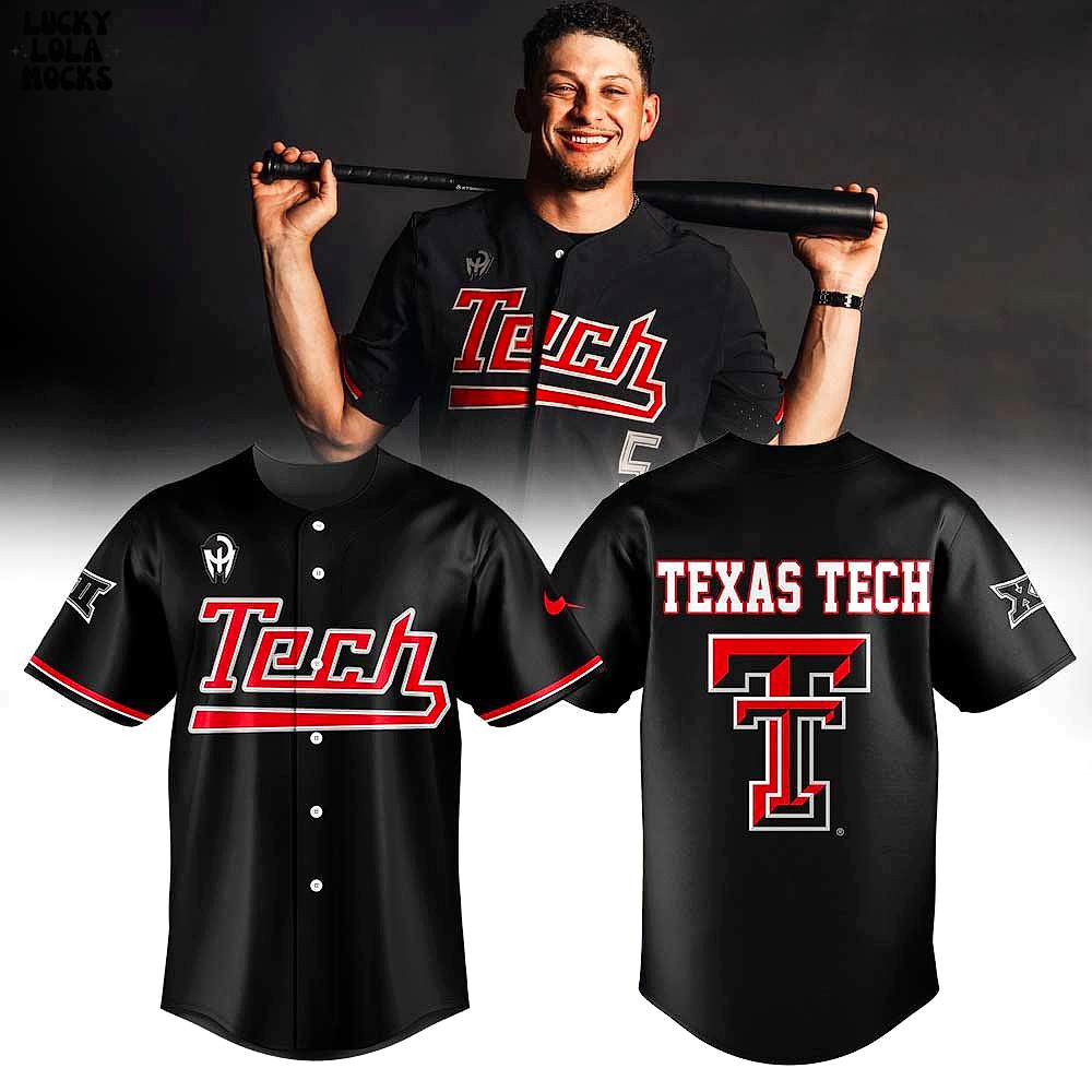 Patrick Mahomes Texas Tech Baseball Jersey 2025 New Edition Patrick Mahomes Texas Tech Baseball Jersey 2025 New Edition