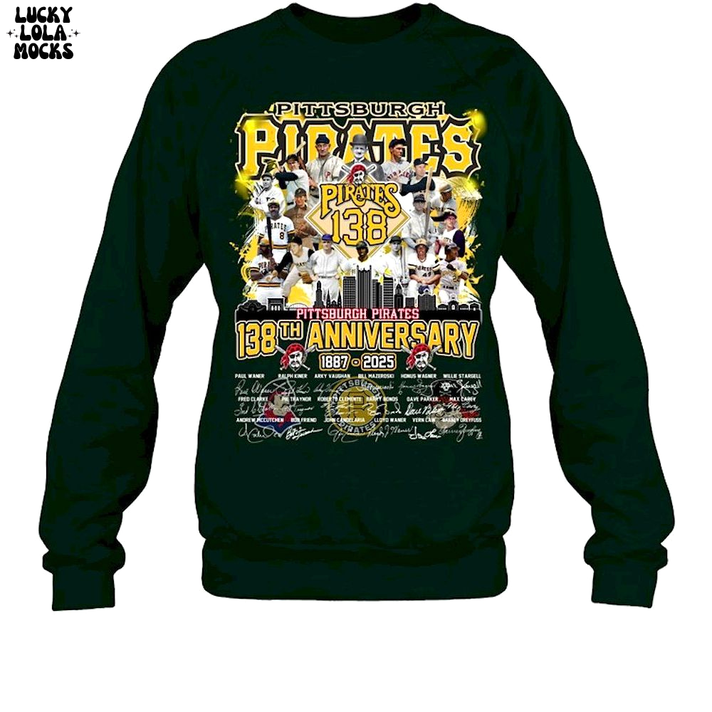 Pittsburgh Pirates 138th Anniversary 1887-2025 Unisex T-Shirt Pittsburgh Pirates 138th Anniversary 1887-2025 Unisex T-Shirt