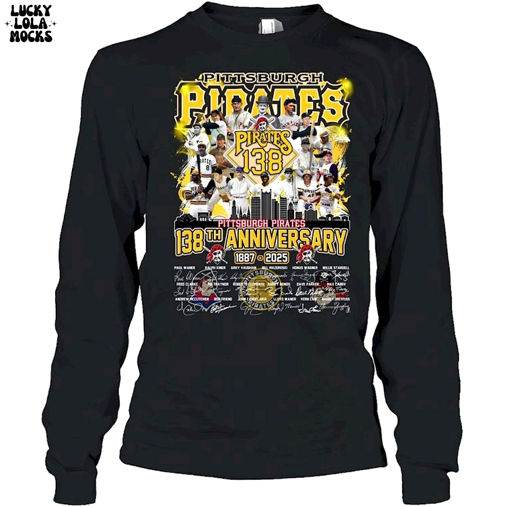 Pittsburgh Pirates 138th Anniversary 1887-2025 Unisex T-Shirt Pittsburgh Pirates 138th Anniversary 1887-2025 Unisex T-Shirt