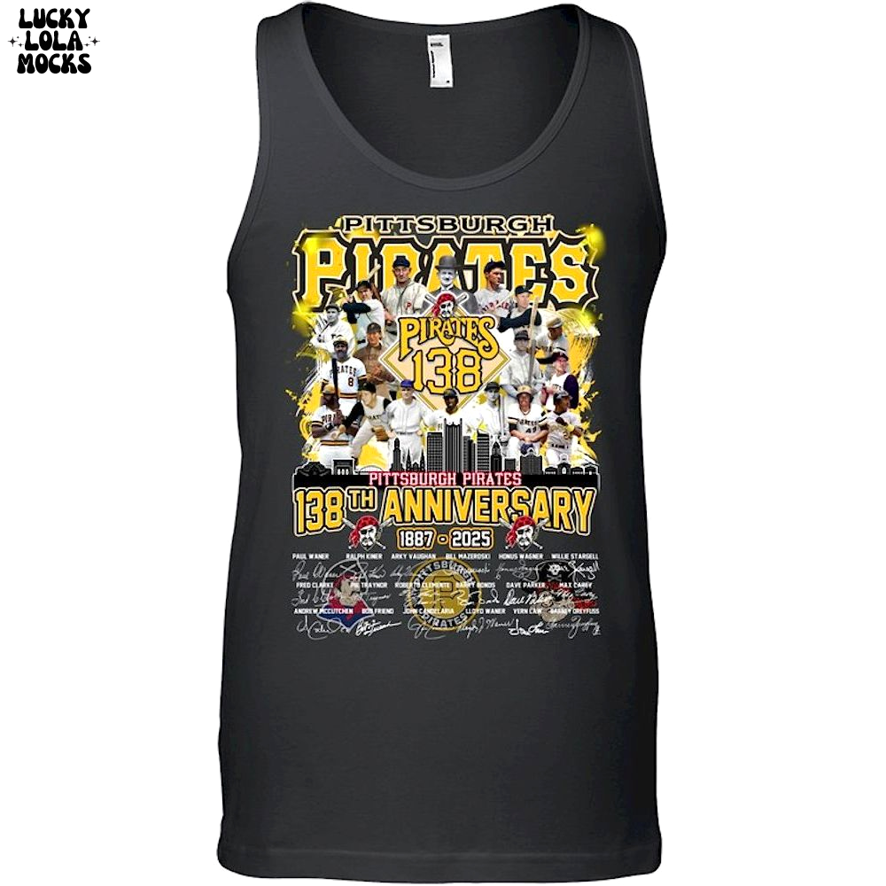 Pittsburgh Pirates 138th Anniversary 1887-2025 Unisex T-Shirt Pittsburgh Pirates 138th Anniversary 1887-2025 Unisex T-Shirt