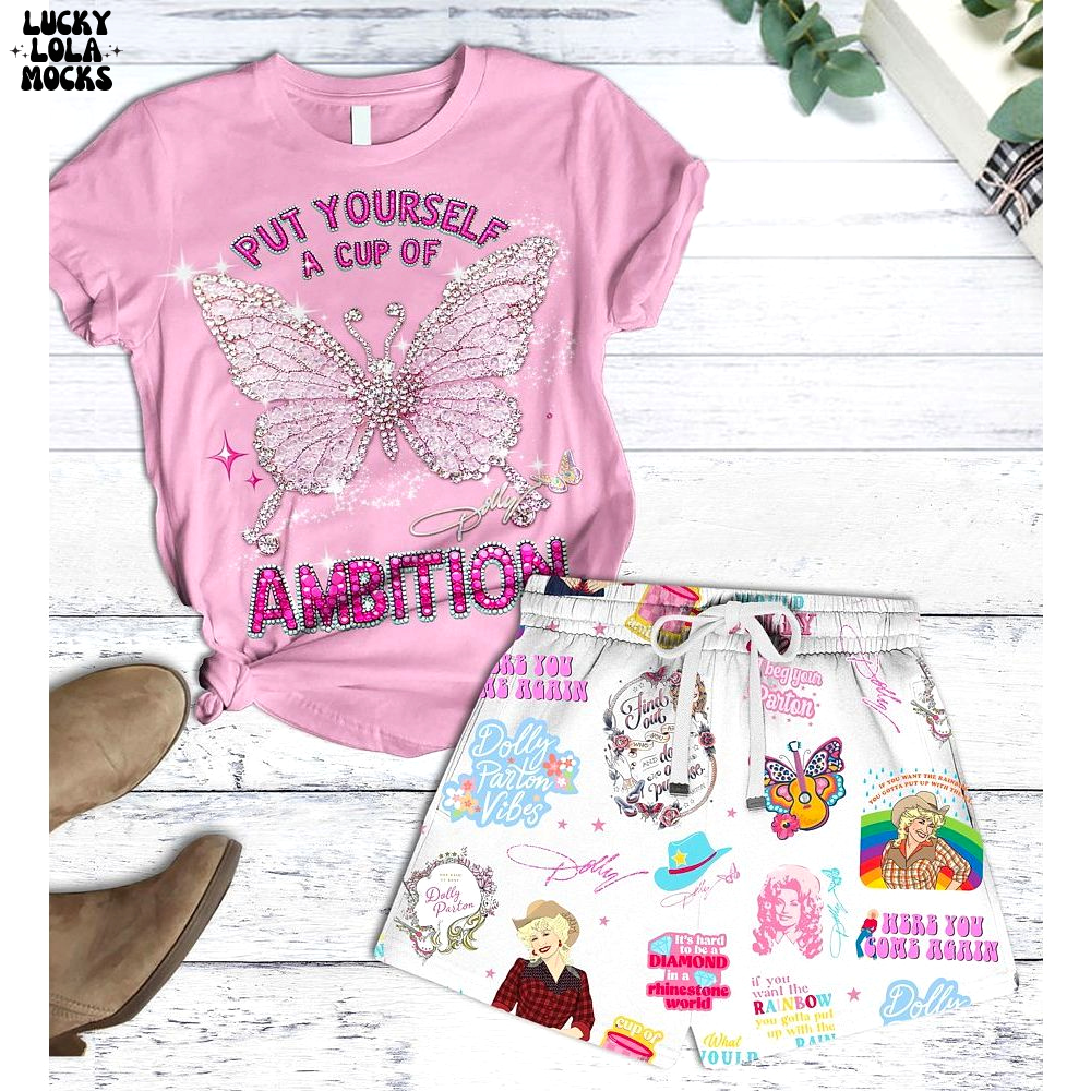 Put Yourself A Cup Of Ambition Dolly Pajamas Set Put Yourself A Cup Of Ambition Dolly Pajamas Set