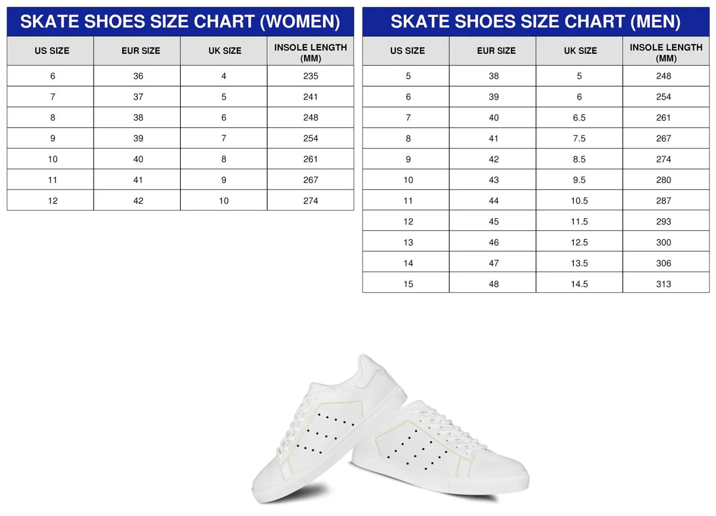Size Guide Stan Smith Shoes New