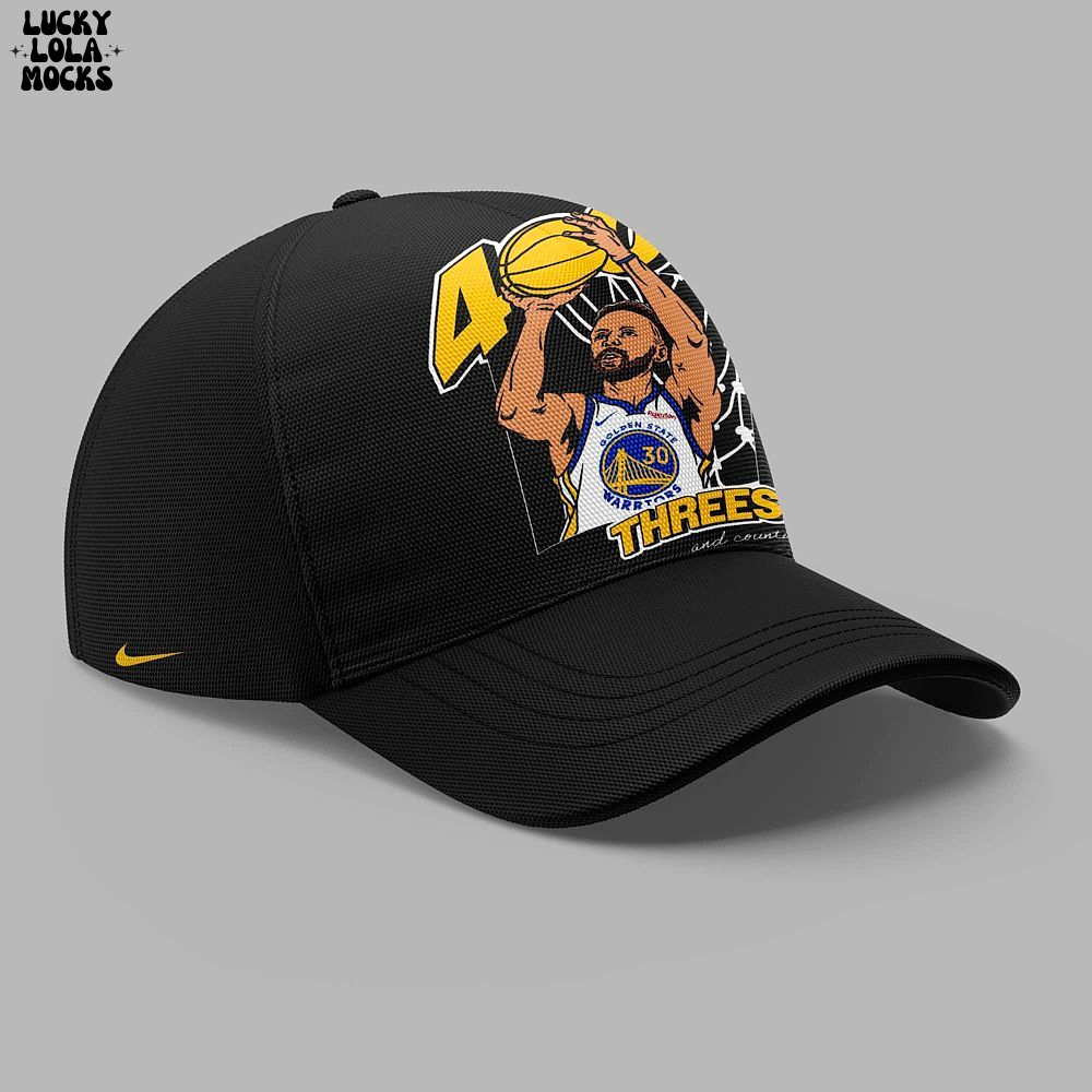 Stephen Curry 4000th 3-pointer 2025 Special Cap Stephen Curry 4000th 3-pointer 2025 Special Cap