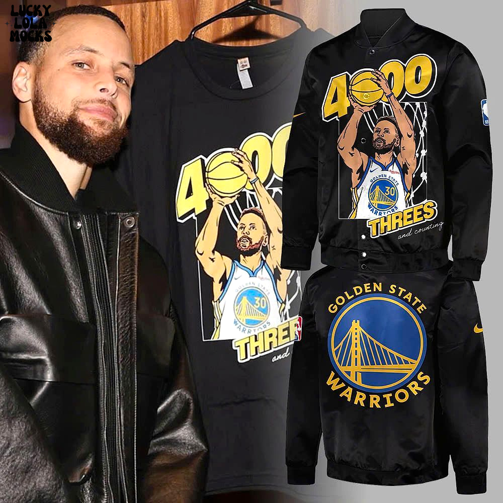 Stephen Curry makes 4000th 3-pointer Jacket Stephen Curry makes 4000th 3-pointer Jacket