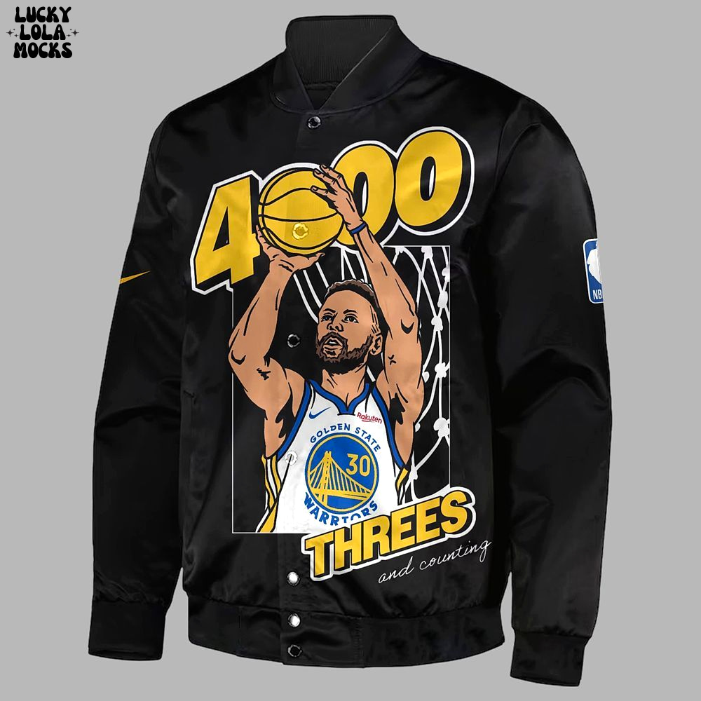 Stephen Curry makes 4000th 3-pointer Jacket Stephen Curry makes 4000th 3-pointer Jacket