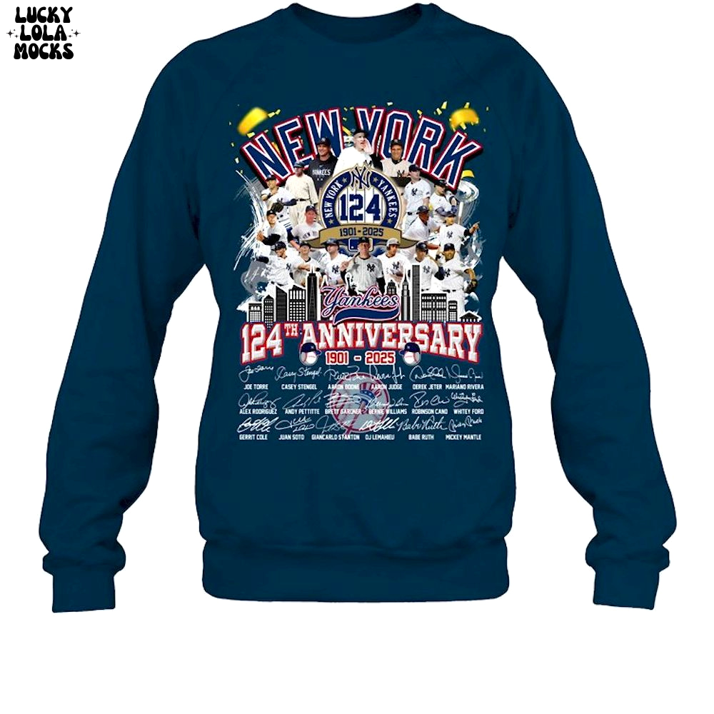 The Yankees 124th Anniversary 2025 Limited Unisex T-Shirt The Yankees 124th Anniversary 2025 Limited Unisex T-Shirt