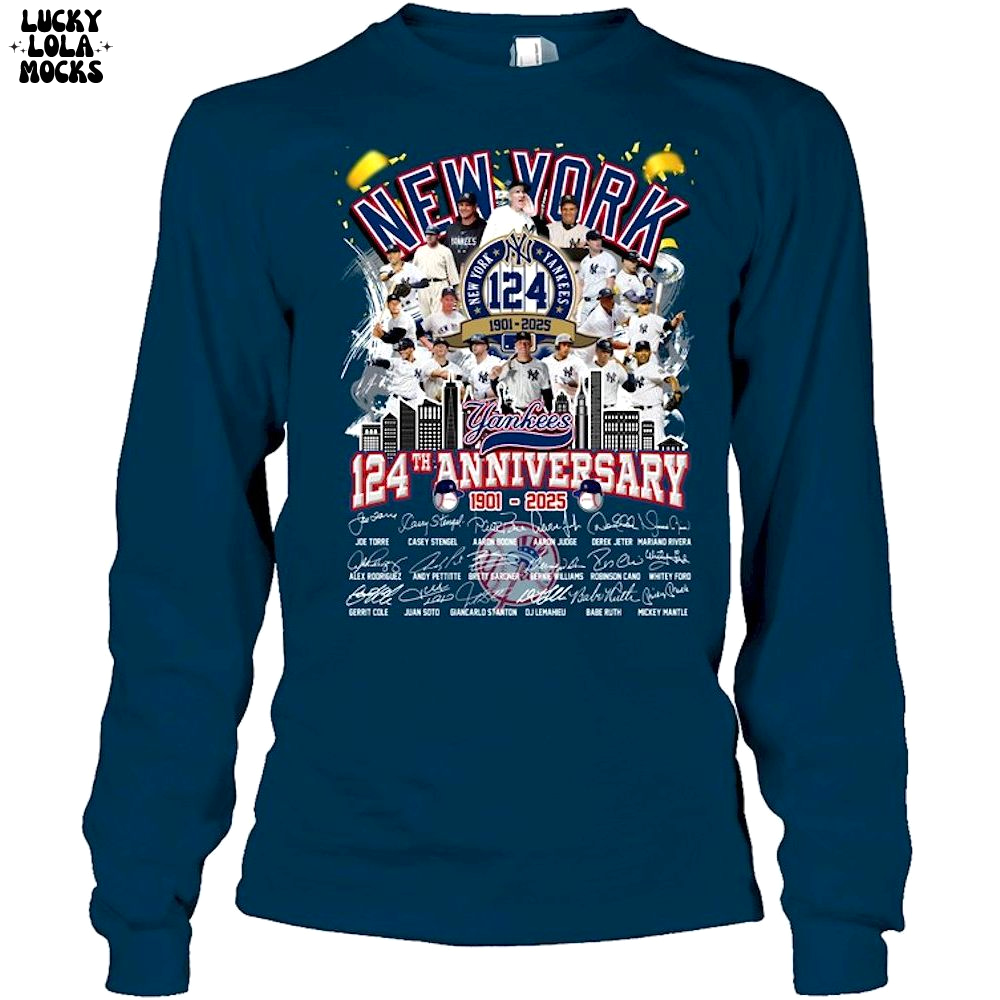 The Yankees 124th Anniversary 2025 Limited Unisex T-Shirt The Yankees 124th Anniversary 2025 Limited Unisex T-Shirt