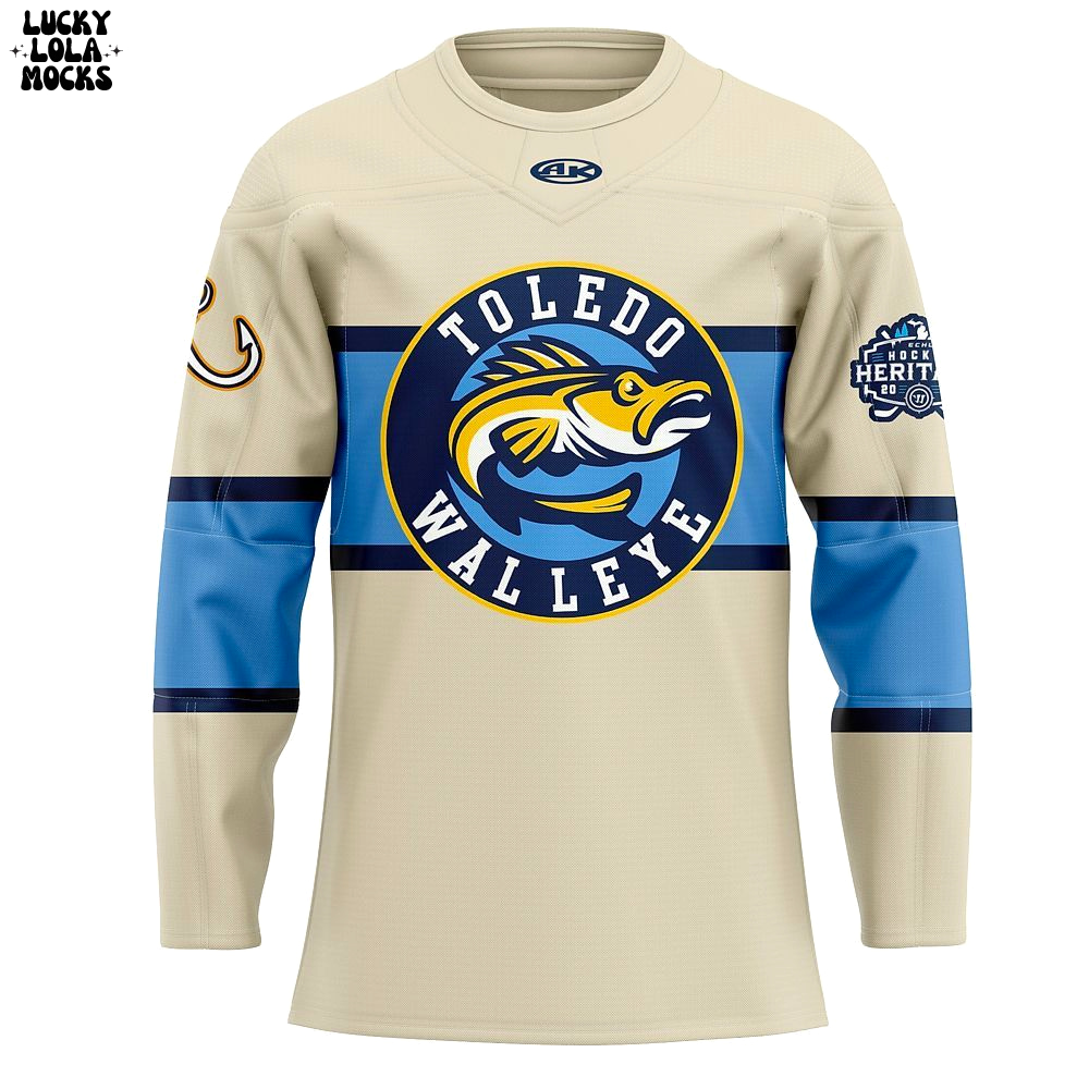 Toledo Walleye 2025 Heritage Uniform Custom Hockey Jersey Toledo Walleye 2025 Heritage Uniform Custom Hockey Jersey