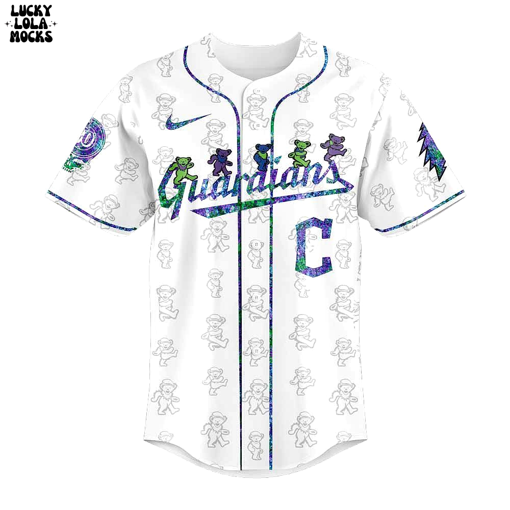 Cleveland Guardians 60th Anniversary Grateful Dead Edition Baseball Jersey Cleveland Guardians 60th Anniversary Grateful Dead Edition Baseball Jersey