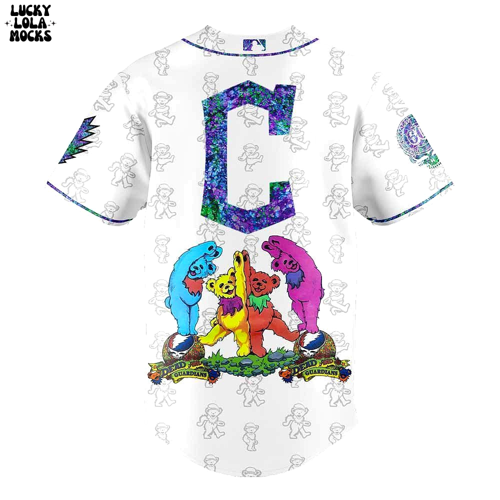 Cleveland Guardians 60th Anniversary Grateful Dead Edition Baseball Jersey Cleveland Guardians 60th Anniversary Grateful Dead Edition Baseball Jersey