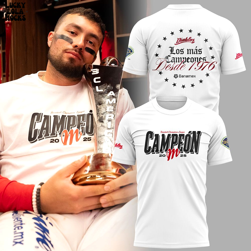 Diablos Rojos del México Baseball Champions Campeon 2025 Special T-Shirt Diablos Rojos del México Baseball Champions Campeon 2025 Special T-Shirt