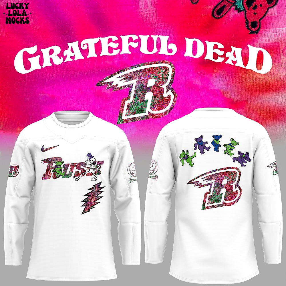 Grateful Dead Hockey Game Rapid City Rush 2025 Jersey Grateful Dead Hockey Game Rapid City Rush 2025 Jersey
