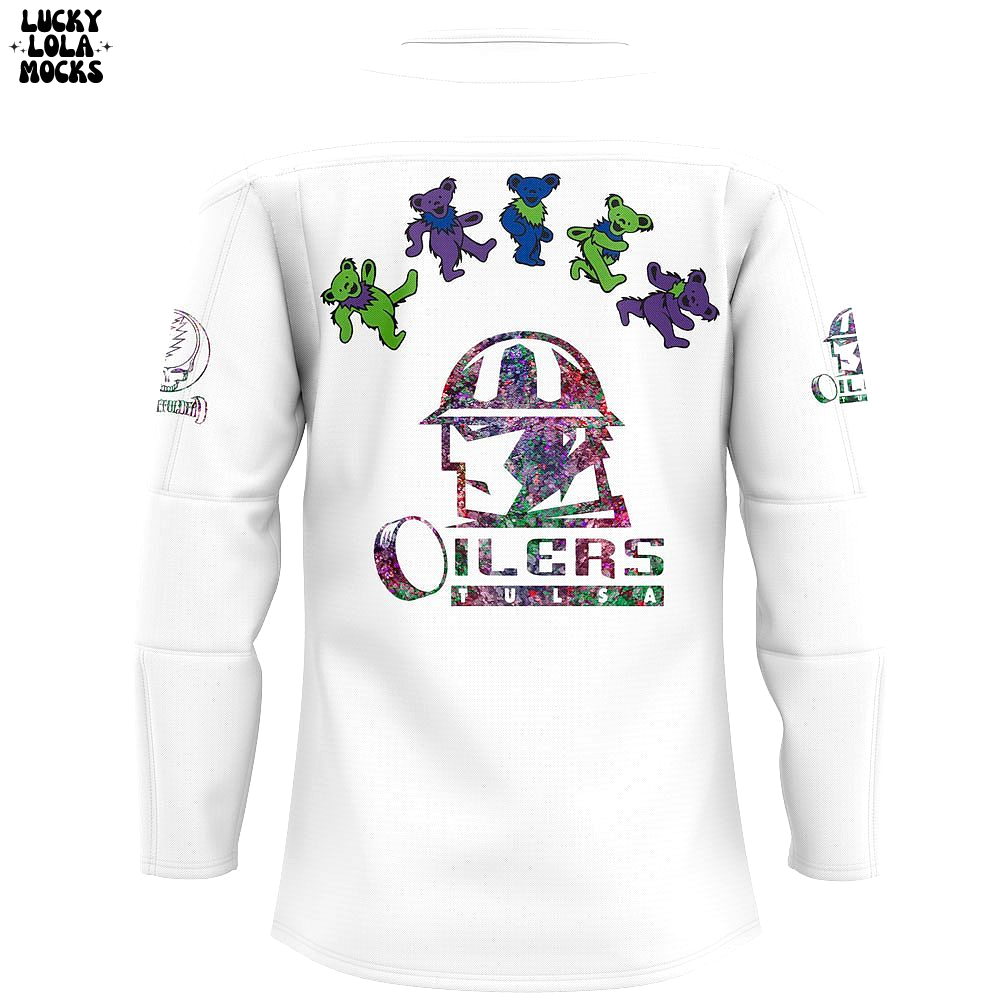 Grateful Dead Hockey Game Tulsa Oilers 2025 Jersey Grateful Dead Hockey Game Tulsa Oilers 2025 Jersey
