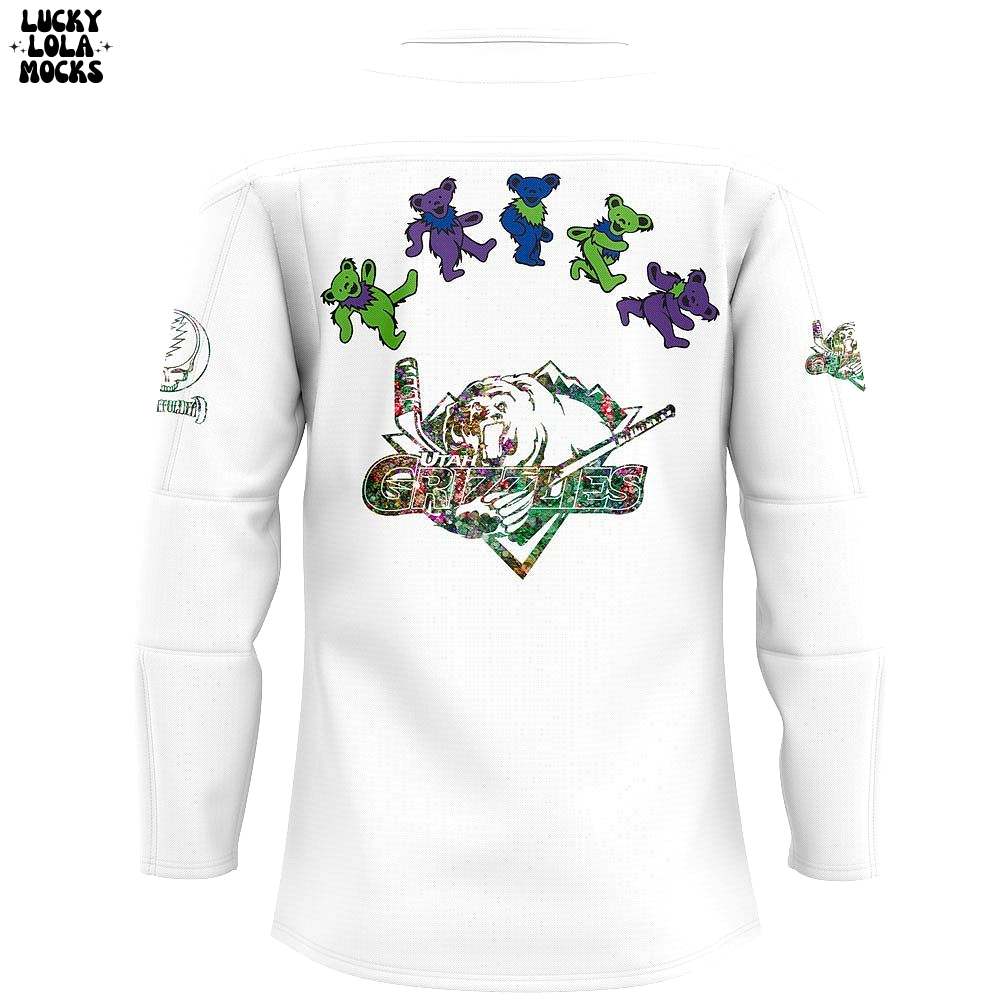 Grateful Dead Hockey Game Utah Grizzlies 2025 Jersey Grateful Dead Hockey Game Utah Grizzlies 2025 Jersey