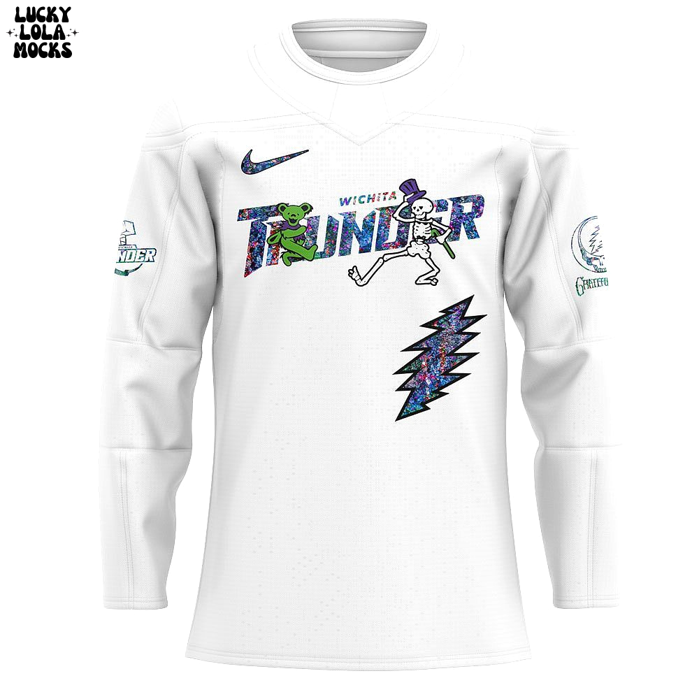 Grateful Dead Hockey Game Wichita Thunder 2025 Jersey Grateful Dead Hockey Game Wichita Thunder 2025 Jersey