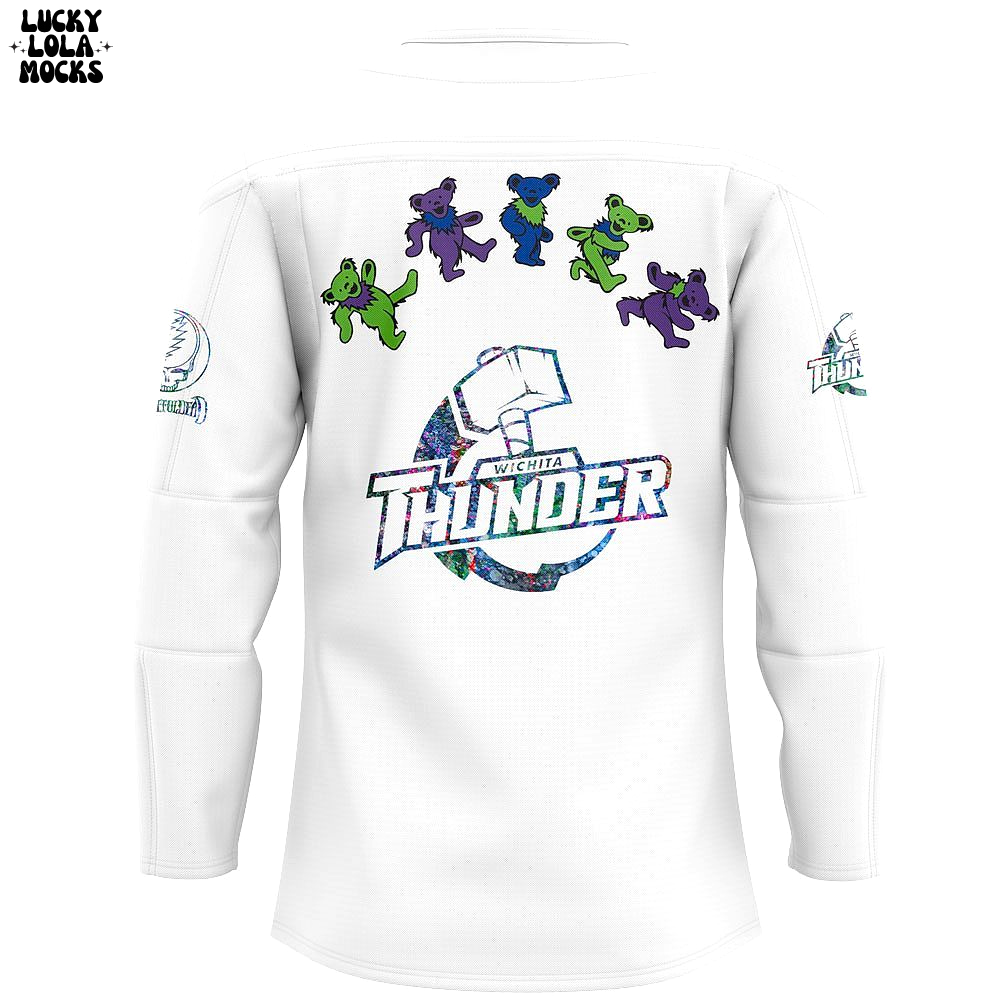 Grateful Dead Hockey Game Wichita Thunder 2025 Jersey Grateful Dead Hockey Game Wichita Thunder 2025 Jersey
