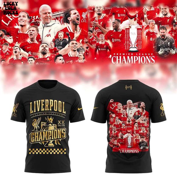 Liverpool Premier League Champions 2025 Special Black T-Shirt