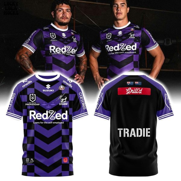 Melbourne Storm AnZac 2025 Premium 3D T-Shirt
