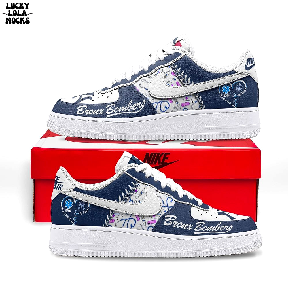 New York Yankees Bronx Bombers Premium Air Force 1 New York Yankees Bronx Bombers Premium Air Force 1