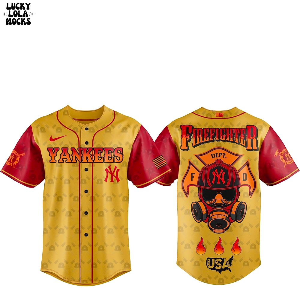 New York Yankees Firefighter Appreciation Fireman Tribute 2025 Jersey New York Yankees Firefighter Appreciation Fireman Tribute 2025 Jersey