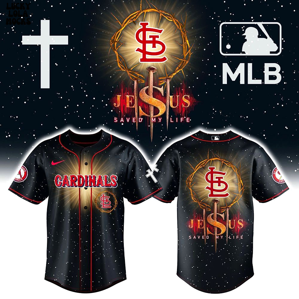 St. Louis Cardinals Jesus Save My Life Baseball Jersey St. Louis Cardinals Jesus Save My Life Baseball Jersey